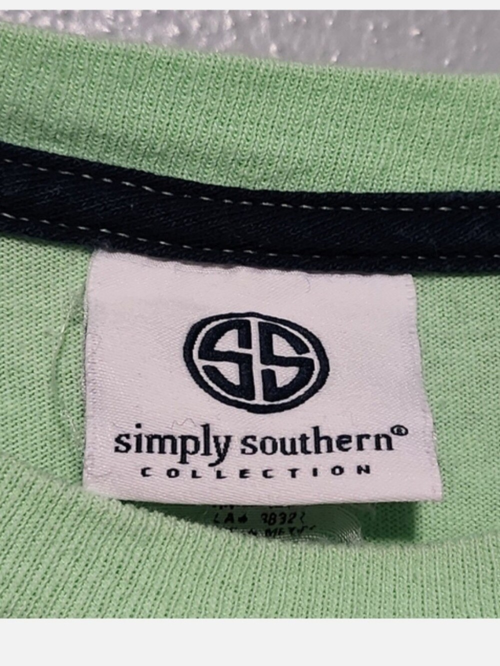 SIMPLY SOUTHERN Long Sleeve Tee Womens Small Green Pink Preppy Coastal - Picture 6 of 6